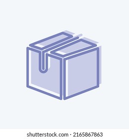 Icon Packaging. suitable for Education symbol. two tone style. simple design editable. design template vector. simple symbol illustration