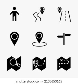 paquetes de iconos. un paquete de iconos de mapa