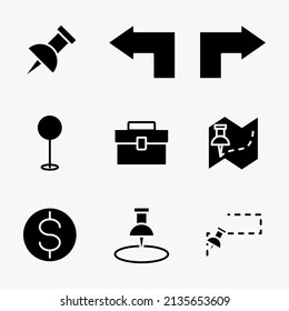 paquetes de iconos. un paquete de iconos de mapa