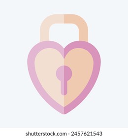 Icon Padlock 2. related to Security symbol. flat style. simple design illustration