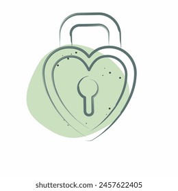 Icono Candado 2. relacionado con el símbolo de seguridad. Estilo de mancha de color. ilustración de diseño simple