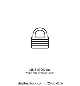 Icon padlock graphic design single icon vector