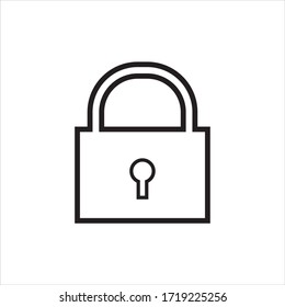 símbolo vector de ilustración de candado de icono