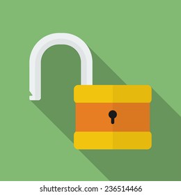 Icon of Padlock. Modern trendy flat style