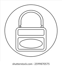 ICON OF A PADLOCK TO OPEN THE DOOR AS A SYMBOL OF OPENING AND CLOSEING THE PASSWORD