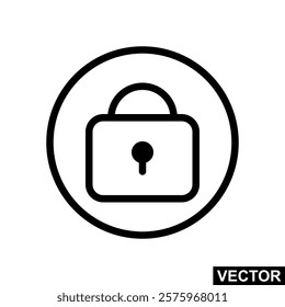 The icon of Padlock. Simple flat icon illustration of Padlock. Padlock Icon Vector illustration logo template for many purpose.