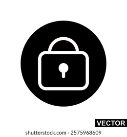The icon of Padlock. Simple flat icon illustration of Padlock. Padlock Icon Vector illustration logo template for many purpose.