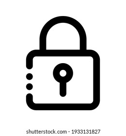Icon Padlock With Style Outline