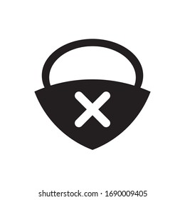 Icon Padlock Vektorillustration von eps10 mit schwarzem Hintergrund