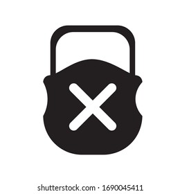 icono de candado vectorial de los pasos 10 con color negro