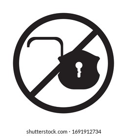 icon padlock vector from eps 10 with black collor
