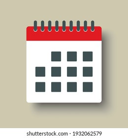 Icon page calendar schedule. Agenda app, business deadline, date page icon. Reminder, schedule line simple sign. Organizer concept.