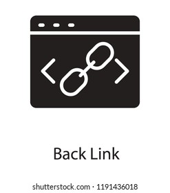 Icon of a page having a link depicting backup link