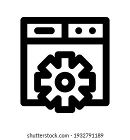 Icon Page Settings With Style Outline