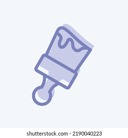 Pincel de pintura de iconos. adecuado para el símbolo de construcción. estilo de dos tonos. diseño simple editable. vector de plantilla de diseño. ilustración simple