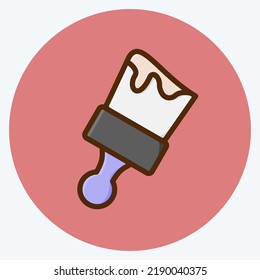 Icon Paint Brush. suitable for building symbol. flat style. simple design editable. design template vector. simple illustration