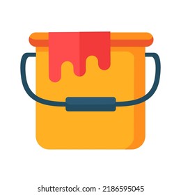 icon of paint bucket for home interior and craft