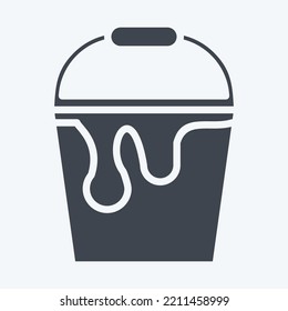 Icon Paint Bucket. suitable for Paint Art Tools symbol. glyph style. simple design editable. design template vector. simple illustration