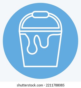 Icon Paint Bucket. suitable for Paint Art Tools symbol. blue eyes style. simple design editable. design template vector. simple illustration