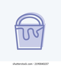 Icon Paint Bucket. suitable for building symbol. two tone style. simple design editable. design template vector. simple illustration