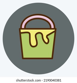 Icon Paint Bucket. suitable for building symbol. flat style. simple design editable. design template vector. simple illustration