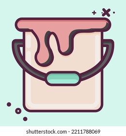 Icono Paint Can. adecuado para el símbolo Paint Art Tools. Estilo MBE. diseño simple editable. vector de plantilla de diseño. ilustración simple