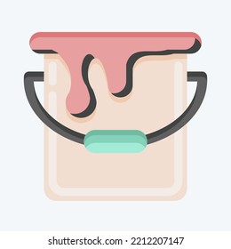 Icon Paint Can. suitable for Paint Art Tools symbol. flat style. simple design editable. design template vector. simple illustration