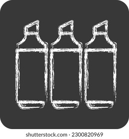 Symbolfarbmarkierungen. geeignet für das Symbol Paint Art Tools. Kreideart. einfaches Design bearbeitbar. Designvorlage, Vektor. einfache Abbildung