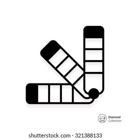 Icon of paint samples set