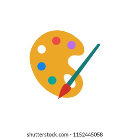 The icon of a paint tray with a paint brush.