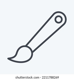 Icon Paintbrush. suitable for Paint Art Tools symbol. line style. simple design editable. design template vector. simple illustration