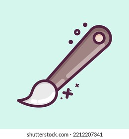 Icon Paintbrush. suitable for Paint Art Tools symbol. MBE style. simple design editable. design template vector. simple illustration