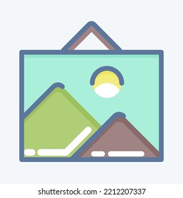 Icon Painting. suitable for Paint Art Tools symbol. doodle style. simple design editable. design template vector. simple illustration