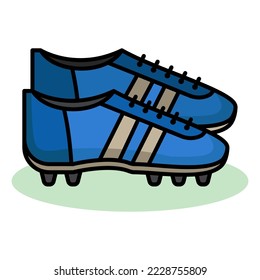 Icon of a pair of blue soccer shoes