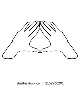 icon of a pair of hands forming a triangle