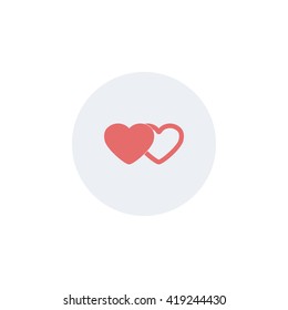 Icon pair of hearts.
