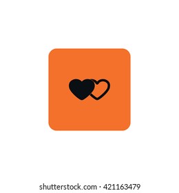 Icon pair of hearts.
