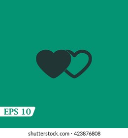 Icon pair of hearts.
