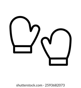 Icon of a pair of mittens for warmth in cold weather