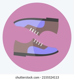 Icon Pair of Shoes. geeignet für Männer-Zubehörsymbol. Flachstil. einfaches Design bearbeitbar. Designvorlage, Vektor. einfache Symbolillustration