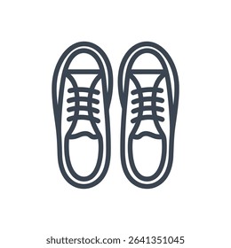 Icon of a pair of sneakers with laces