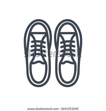 Icon of a pair of sneakers with laces