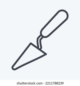 Icon Palette Knife. suitable for Paint Art Tools symbol. line style. simple design editable. design template vector. simple illustration