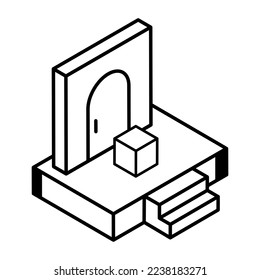 An icon of pallet line design 