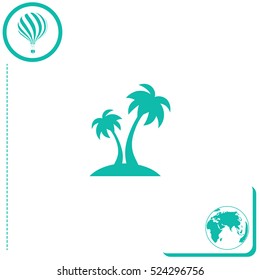 Icon of Palm on white background. All elements Palm  tour for web design and decoration of greeting cards.