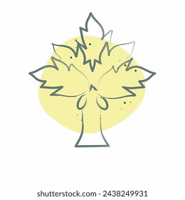 Icon Palm. related to Qatar symbol. Color Spot Style. simple design illustration.