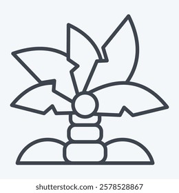 Icon Palm. related to Summer symbol. line style. design editable
