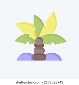 Icon Palm. related to Summer symbol. flat style. design editable