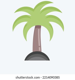 Icon Palm. suitable for Summer symbol. flat style. simple design editable. design template vector. simple illustration