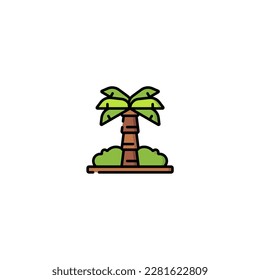 icon palm tree Ramadan and Islamic Eid